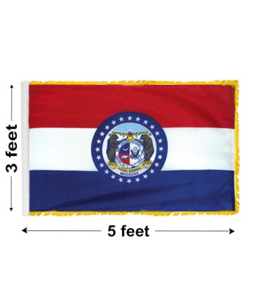 3'x5' Missouri Indoor Nylon Flag 