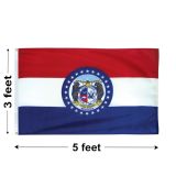 3'x5' Missouri Nylon Outdoor Flag