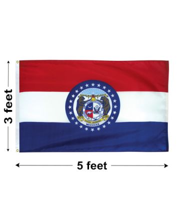 3'x5' Missouri Nylon Outdoor Flag