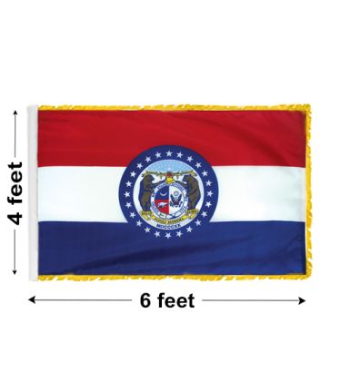 4'x6' Missouri Indoor Nylon Flag 