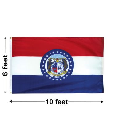 6'x10' Missouri Nylon Outdoor Flag