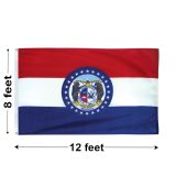 8'x12' Missouri Nylon Outdoor Flag