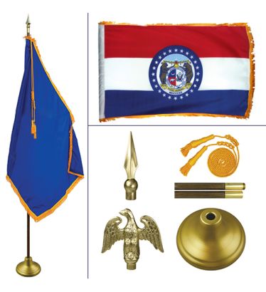 Missouri 8' Heavy Oak Indoor Flag Kit