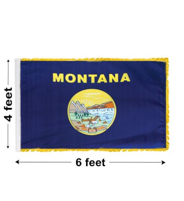 4'x6' Montana Indoor Nylon Flag 