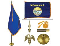 Montana 8' Heavy Oak Indoor Flag Kit