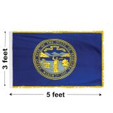 3'x5' Nebraska Indoor Nylon Flag 