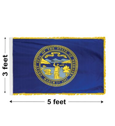 3'x5' Nebraska Indoor Nylon Flag 