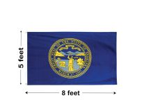 5'x8' Nebraska Nylon Outdoor Flag