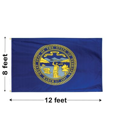 8'x12' Nebraska Nylon Outdoor Flag