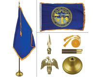 Nebraska 8' Heavy Oak Indoor Flag Kit