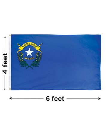 4'x6' Nevada Indoor Nylon Flag 