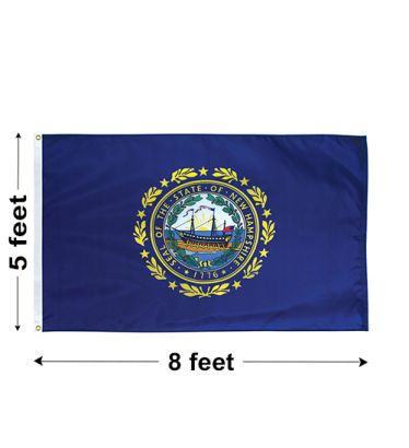 5'x8' New Hampshire Nylon Outdoor Flag