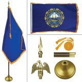 New Hampshire 8' Heavy Oak Indoor Flag Kit