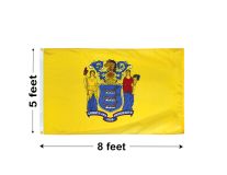 5'x8' New Jersey Nylon Outdoor Flag