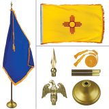 New Mexico 8' Heavy Oak Indoor Flag Kit