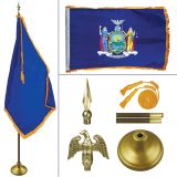 New York 8' Heavy Oak Indoor Flag Kit