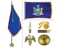 New York 8' Heavy Oak Indoor Flag Kit