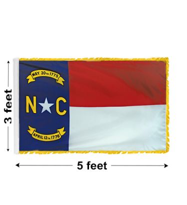 3'x5' North Carolina Indoor Nylon Flag 