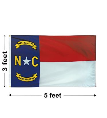 3'x5' North Carolina Nylon Outdoor Flag