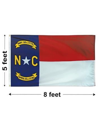 5'x8' North Carolina Nylon Outdoor Flag