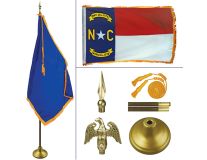 North Carolina 8' Heavy Oak Indoor Flag Kit