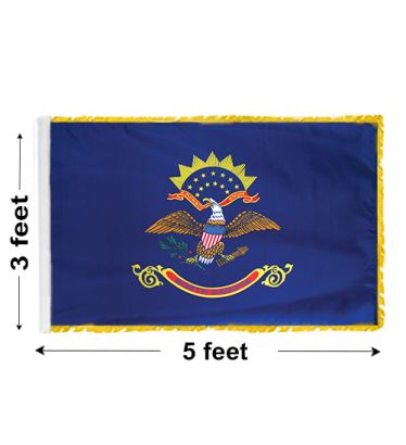 3'x5' North Dakota Indoor Nylon Flag 