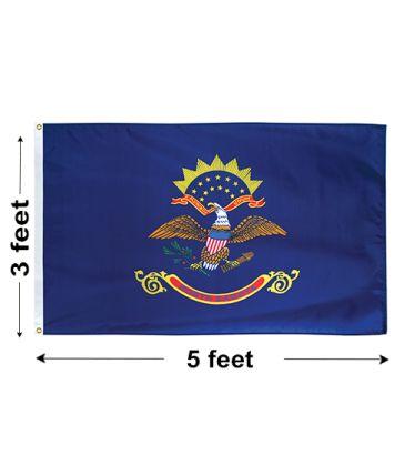 3'x5' North Dakota Nylon Outdoor Flag