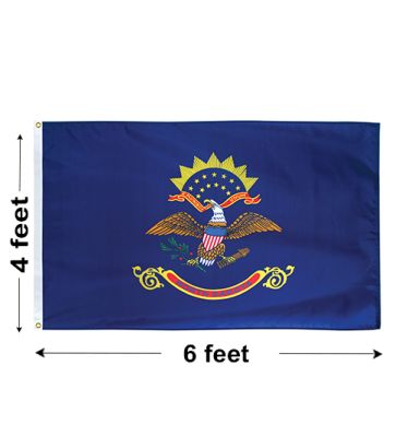 4'x6' North Dakota Nylon Outdoor Flag