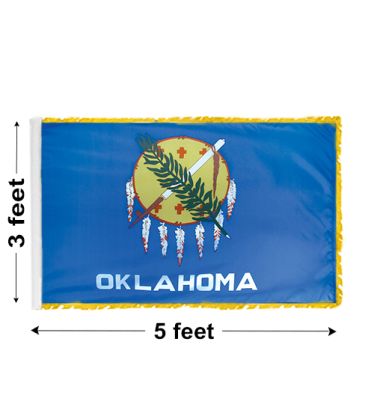 3'x5' Oklahoma Indoor Nylon Flag 