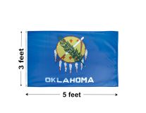 3'x5' Oklahoma Nylon Outdoor Flag