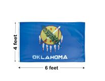 4'x6' Oklahoma Nylon Outdoor Flag