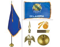 Oklahoma 8' Heavy Oak Indoor Flag Kit