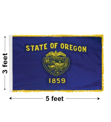 3'x5' Oregon Indoor Nylon Flag 