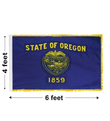 4'x6' Oregon Indoor Nylon Flag 