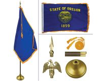 Oregon 8' Heavy Oak Indoor Flag Kit