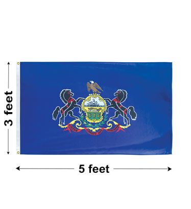 3'x5' Pennsylvania Nylon Outdoor Flag