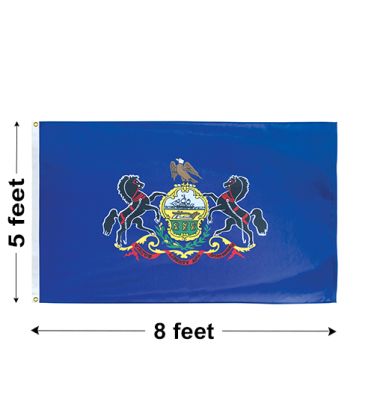 5'x8' Pennsylvania Nylon Outdoor Flag