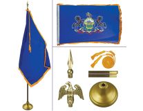 Pennsylvania 8' Heavy Oak Indoor Flag Kit