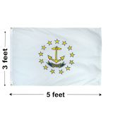 3'x5' Rhode Island Polyester Outdoor Flag