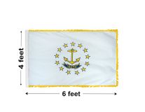 4'x6' Rhode Island Indoor Nylon Flag 