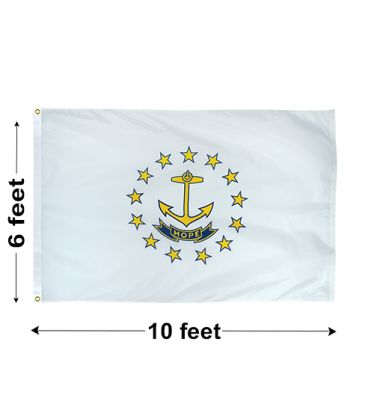 6'x10' Rhode Island Nylon Outdoor Flag