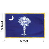 3'x5' South Carolina Indoor Nylon Flag 