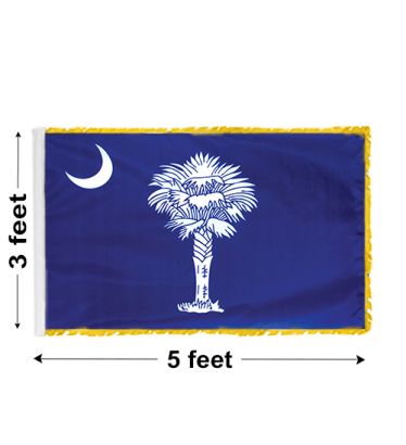 3'x5' South Carolina Indoor Nylon Flag 