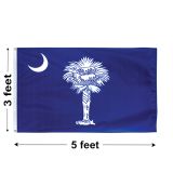 3'x5' South Carolina Nylon Outdoor Flag