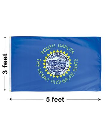 3'x5' South Dakota Nylon Outdoor Flag