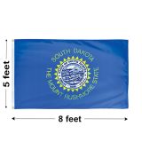 5'x8' South Dakota Nylon Outdoor Flag