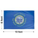 6'x10' South Dakota Nylon Outdoor Flag