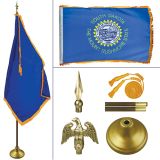 South Dakota 8' Heavy Oak Indoor Flag Kit