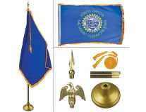 South Dakota 8' Heavy Oak Indoor Flag Kit