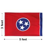 3'x5' Tennessee Nylon Outdoor Flag